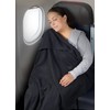 Brookstone Travel 2-1 Ultra Soft Jersey Knit Travel Blanket with