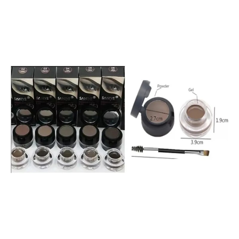 Pomada Para Cejas + Sombra En Polvo Con Pincel 2