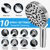 SUBEIXI Black Tub Spout with Diverter,10 Settings High Pressure Hand