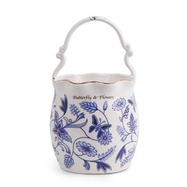 Golden Bell Butterfly Blue Wrinkle Treatment (Large) / 골든벨 버터플라이 블루 주름수반(대)