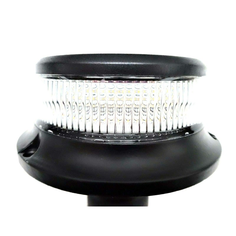 Matel Service Orange White 18 LED Rotating Beacon 3 Flash