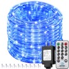 Solhice 75ft LED Rope Lights Outside Blue, 280 LEDs Waterproof