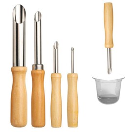 Nexolia 4Pce Straw Hole Punch, Straw Hole Punch for Deli Containers, Hole Puncher for Plastic Lids, A Straw Puncher Suitable for Lemon Water and Milk Tea Lids