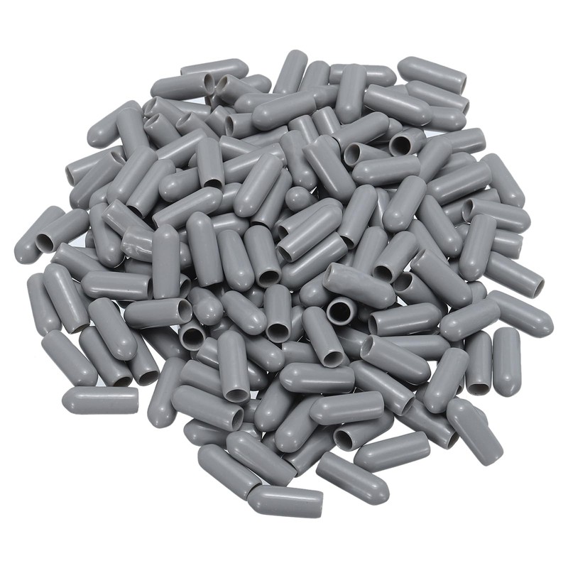 sourcing map 200pcs Rubber End Caps 5mm(3/16") ID Vinyl PVC