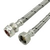 2X Reeds 15mm x 1/2inch Flexi 900mm Flexible Braided Tap