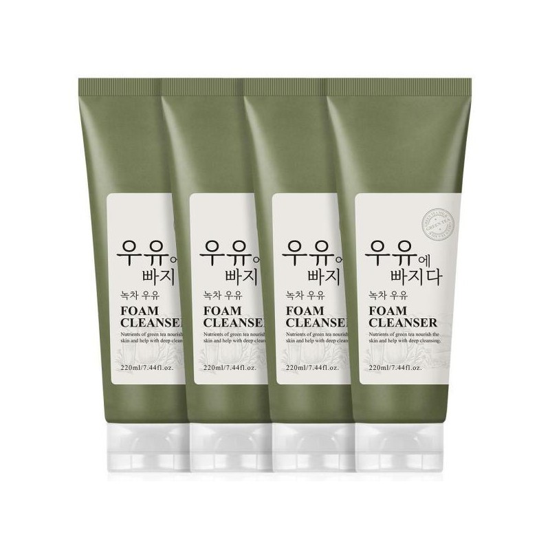 2+2우유에 빠지다 곡물/녹차 우유 폼클렌징 220ml 4개 2+2 Milk Falling