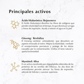 Serum Contorno De Ojos - Iluminador Y Lifting | Con Ácido Hialurónico, Ginseng Y Hibiscus | 98% Ingredientes Naturales | Sin Parabenos | Vegano | Marie D’Argan