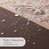 DS BATH Brown Fabric Shower Curtain, Vintage Tan and Gold