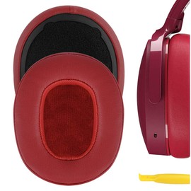Geekria Almohadillas de repuesto para audífonos Skullcandy Crusher Bluetooth inalámbricos, Hesh 3 Bluetooth inalámbricos, Rojo