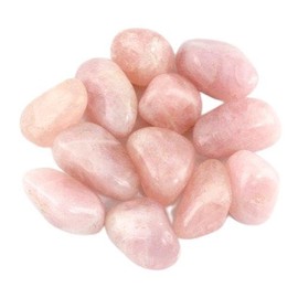 Crystal Allies Materials: 1lb Bulk Tumbled Pink Rose Quartz Stones from Brazil - Large 1" Natural Polished Gemstone Supplies for Wicca, Reiki, and Energy Crystal HealingWholesale Lot