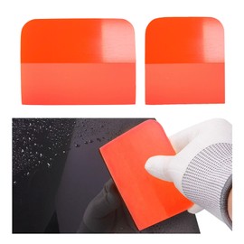 Dickno 2 in 1 PPF Squeegee Kit, Anti-Scratch Soft TPU Squeegee for Vinyl, Small Tint Squeegee Water Blade Scraper for Paint Protection Film, Vinyl Wrap Window Tint Tools (Orange)