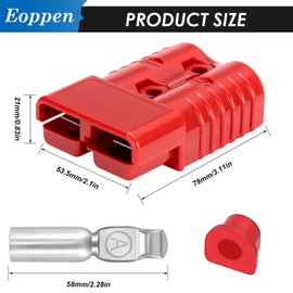 Eoppen 4Pcs 175Amp Battery Quick Connect/Disconnect, 2-4 Gauge Wire Harness Plug Kit 12V-36V Battery Cable Connector for RV Winch Trailer