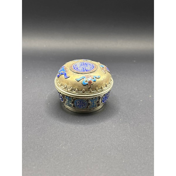 China, Cloisonne, Cloisonné Jewellery Box, Handmade 4/5.5/5.5 cm A4/4
