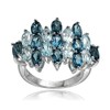 Ice Gems Sterling Silver Genuine London Blue Topaz and Blue