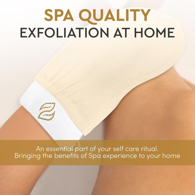 Mirak Naturals 3 Deep Exfoliating Mitts Body Scrub for Soft