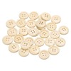 HARFINGTON 30pcs 28L Wooden Sewing Button 11/16"(18mm) 4 Holes Wood