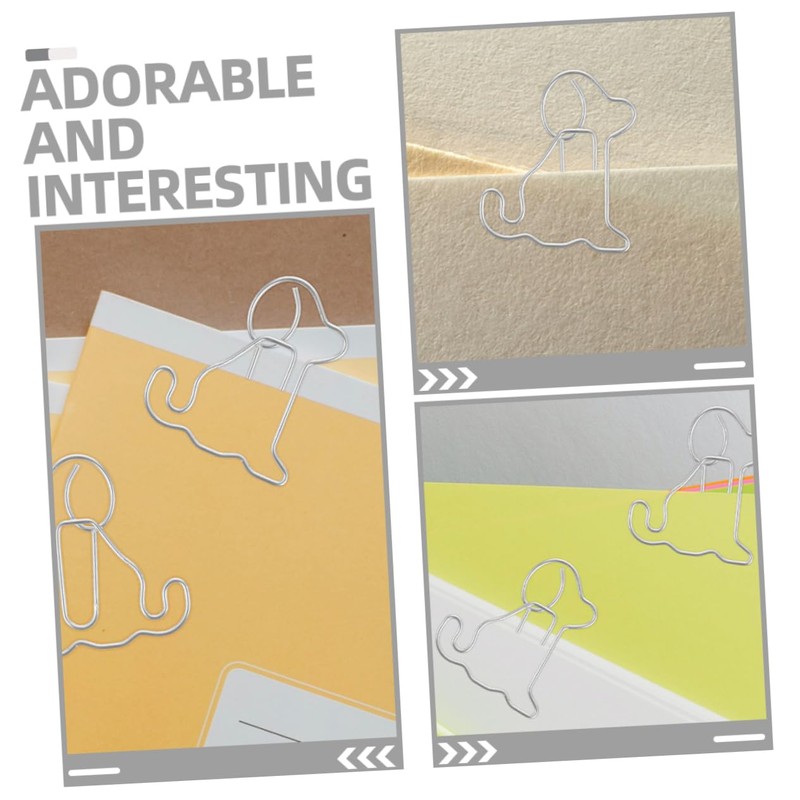 iplusmile 100pcs Creative Dog Shaped Paper Clips Small File Clips