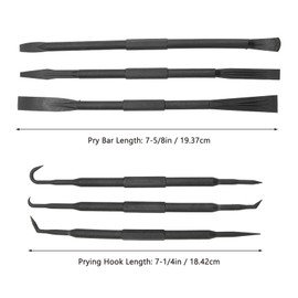 Lever Rod Hook Set, Pick and Pry Bar Set Dual End Design, 7-5/8 Inch Removal Tool for Access to Hard Access Areas