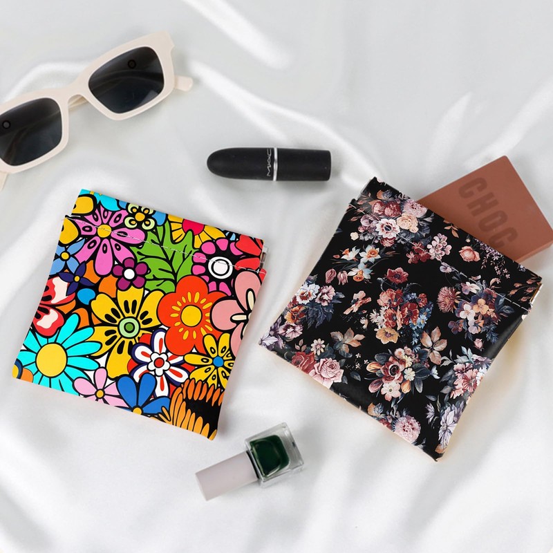 BHAHB 2 PCS Small Squeeze Coin Purse Pouch Soft PU