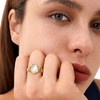 YeGieonr Gold Ring for Women, 18K Gold Plating Stainless Steel
