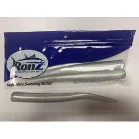 RONZ Lures Replacement Tails 10" 4ct (10BTSM) (Silver Metallic)