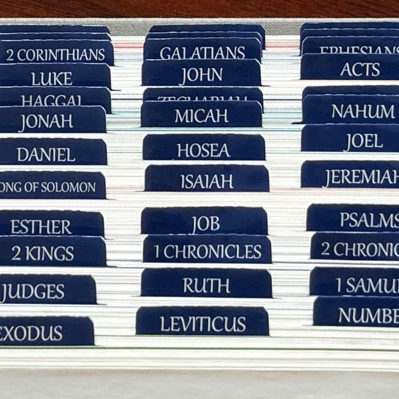 Laminated Bible Tabs, Reposition Large Print Stickers, Easy to Read