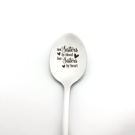 Gifts for Best Friend Christmas Birthday Gifts Not Sisters by Blood But Sisters by Heart Spoon Gifts for Friend BFF Bestie Mothers Day Thanksgiving Gift Friendship Gifts for Women Girls