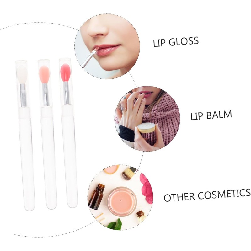 FRCOLOR 6 Aplicadores de Silicona para Maquillaje Labial, Pintalabios y