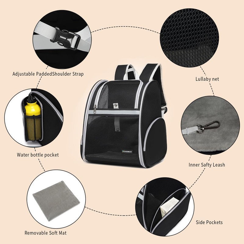 Cat Backpack Carrier for Small Dogs and Medium cat Puppy