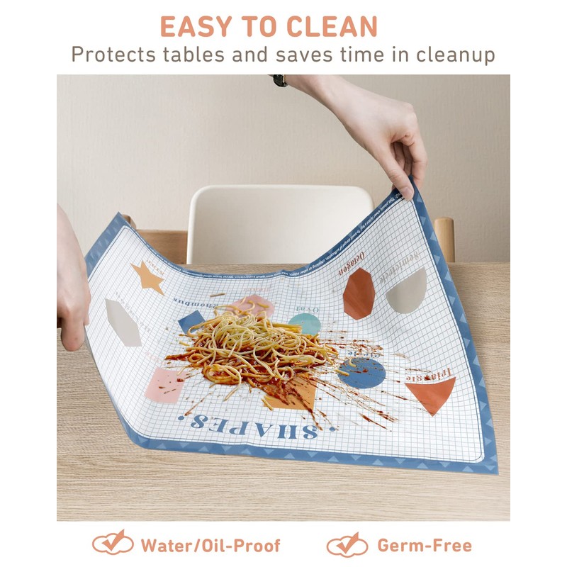 40 Pack Disposable Stick-on Placemats and 40 Pack Disposable Placemats