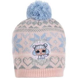 LOL Surprise Girls Winter Hat and Neck Warmer Set, gray