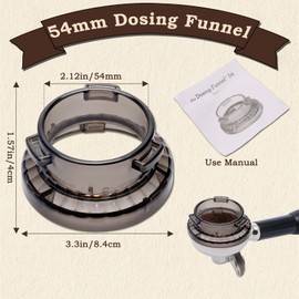 54mm Dosing Funnel, Catcan Lightweight Espresso Funnel for Breville Series Barista Portafilter Funnel