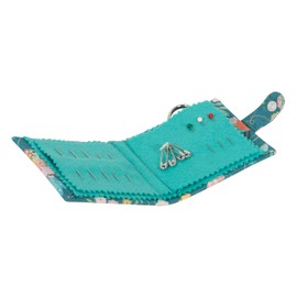 Hobby Gift Needle Case - 5 Sewing Needles, 4 Safety Pins, 3 Needles and Scissors Included - Storage for Sharp Items 100% Cotton - 2.5 x 9.5 x 9 cm - Aviary