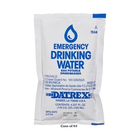 Datrex Water Pouches Case of 64-4 Ounce Pouches