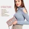 Gosect Women Floral Leather Wallet Large Capacity RFID Blocking Designer