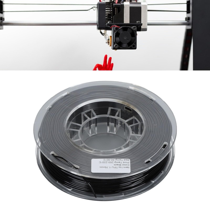 TPU 3D Printer Filament, 1.75mm TPU Filament, Size Accuracy 0.03mm