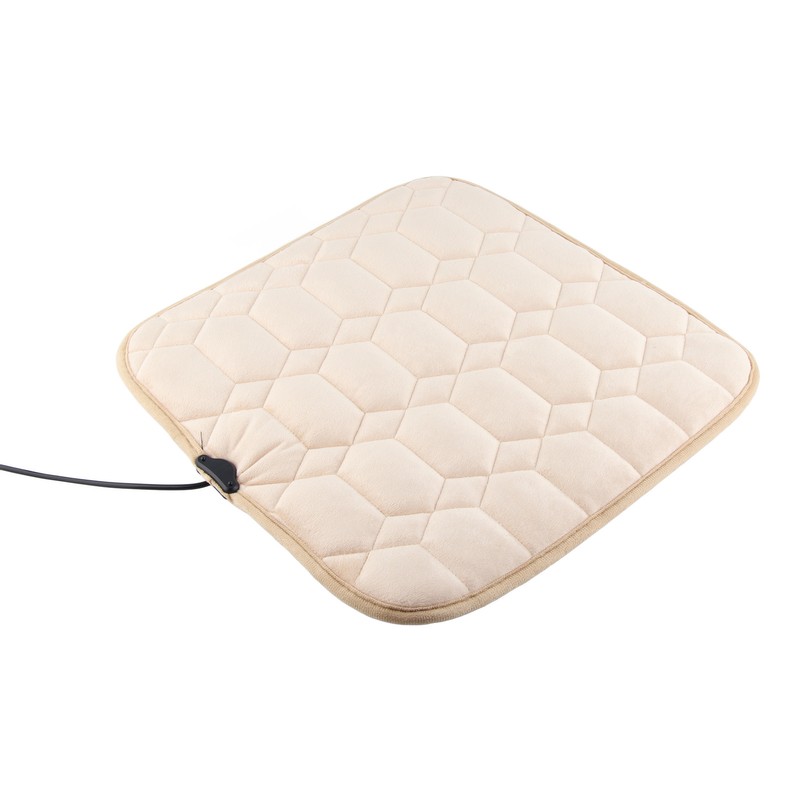Square Car Seat Heating Pad With Plush Cover 12V Car