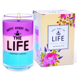 Scented Candle Gift Set for Women 13.75oz Soy Wax Three Layer Jasmine, Peony and Cherry Blossom Aromatherapy Candle for Girls Mother's Day Valentine's Day