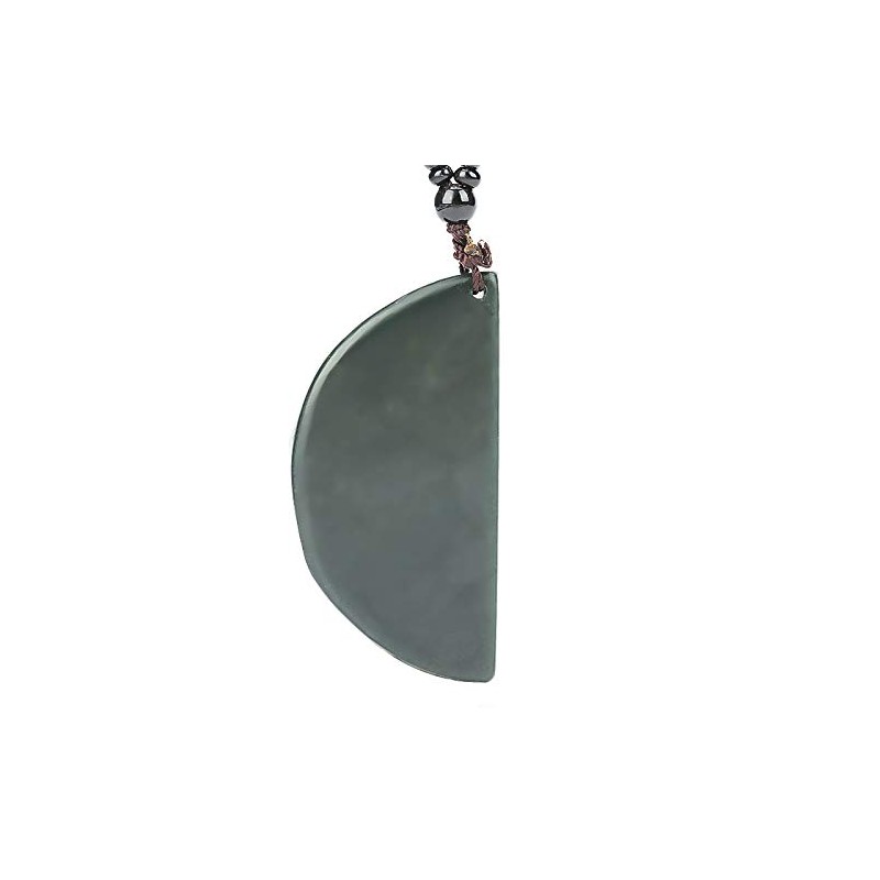 2 Certified Deep Green Pendant Phoenix Dragon Natural Jade Jasper,