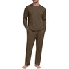 PrinStory Men's Pajama Set Soft Long Sleeve Shirts and Pants