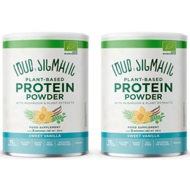 Plant-Based Protein Powder with Mushroom & Plant Extract, Sweet Vanilla, 2 x 510g (Pack of 2) 1020g in Total