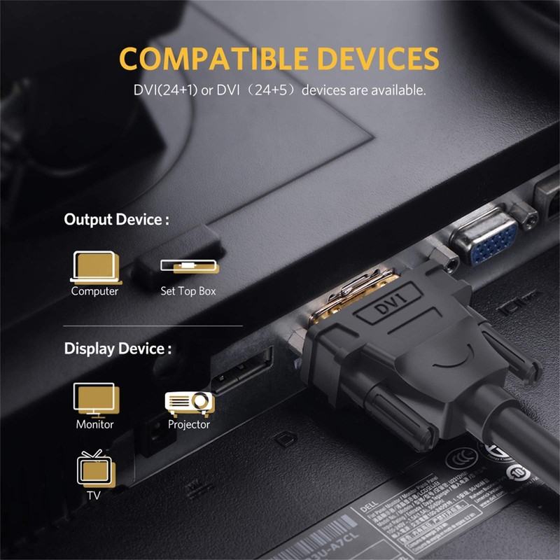 Ugreen 11604 DVI 24+1 Dual Link Male to Male Video