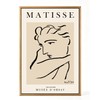 Matisse Framed Wall Art Black Beige Women Face Line Art