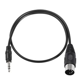 CERRXIAN 5 Pin Din MIDI Cable, 3.5mm(1/8in) TRS Stereo Male to 5-Pin Din Male Professional Premium Audio Adapter for Bang & Olufsen, Naim, Quad.Stereo Systems (0.5M, DIN MALE)