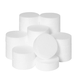 24 Pack Foam Circles for Crafts - 3 Inch Round Polystyrene Discs for DIY Projects (1 Inch Thick, White)