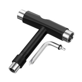 Vitalux Skateboard Tool, Compact, Versatile Skateboard Tool, Portable, Multifunctional Skateboard Maintenance, Allen Wrench, T Wrench (T-TOOL, Black)