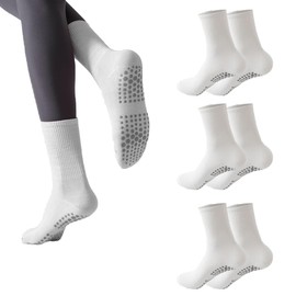strrng 3 Pieces Yoga Socks,Pilates Grip Socks,Pilates Non Slip Women,Yoga For Women Non Slip,Trampoline Barre Ankle,Suitable For Yoga,Pilates,Ballet,Dance,Barefoot Exercise Or Daily Wear At Home