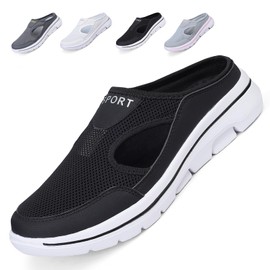 Acfoda Slip-On Slippers Women's Summer Lightweight Breathable Leisure Shoes Size 35-42, 25 Black, 39 EU