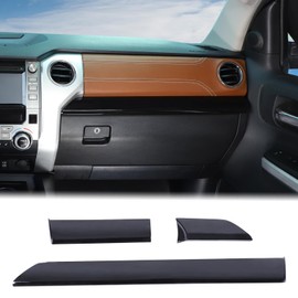 Aunginsy Central Control Dashboard Panel Strips Trim Compatible with Toyota Tundra 2014-2021 Pickup Truck Center Console Dash Board Molding Panel Decorative Cover Protection ABS Interior Accessories