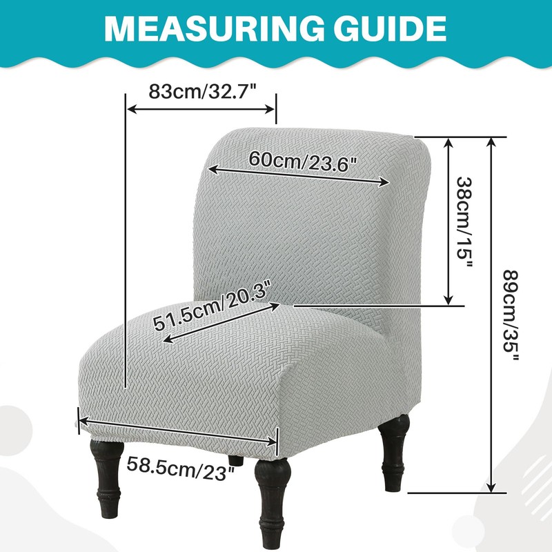 MIFXIN - Funda elástica de punto para silla sin brazos,
